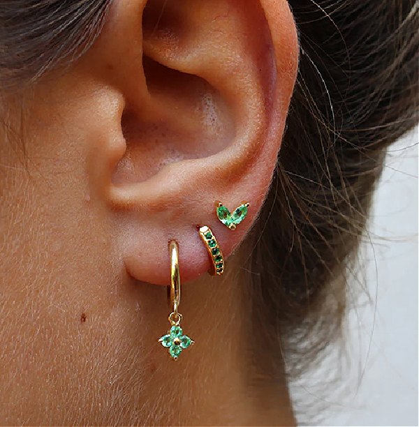 Hazel - Mixed Stud Hoop Set
