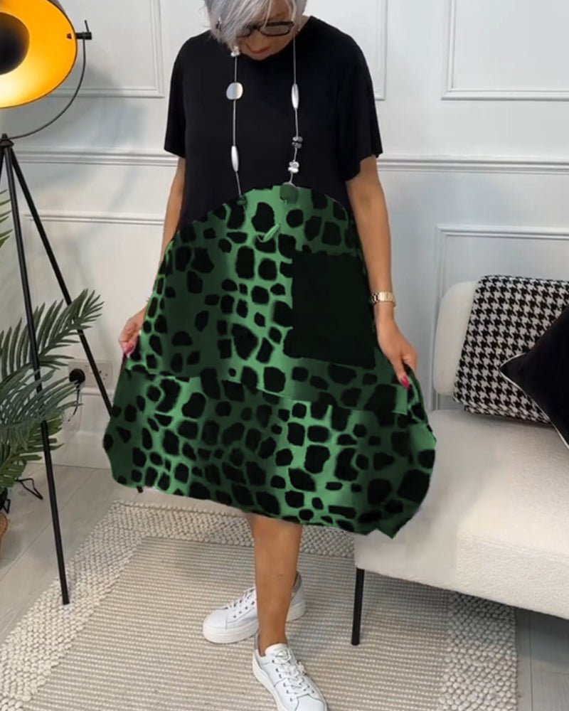Ellie - Colorblock Midi Dress