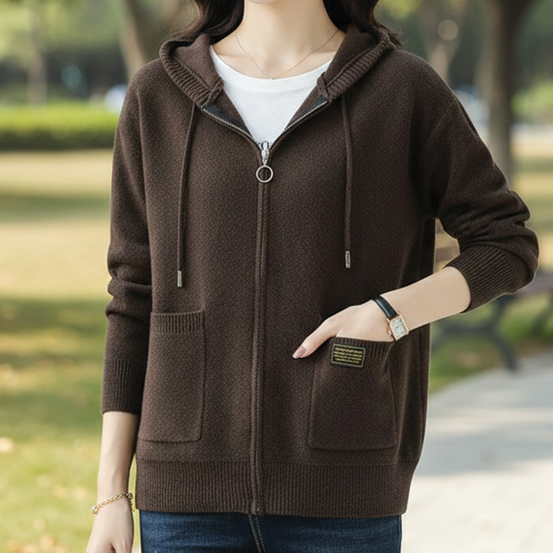 Aria - Wool Zip-Up Hoodie