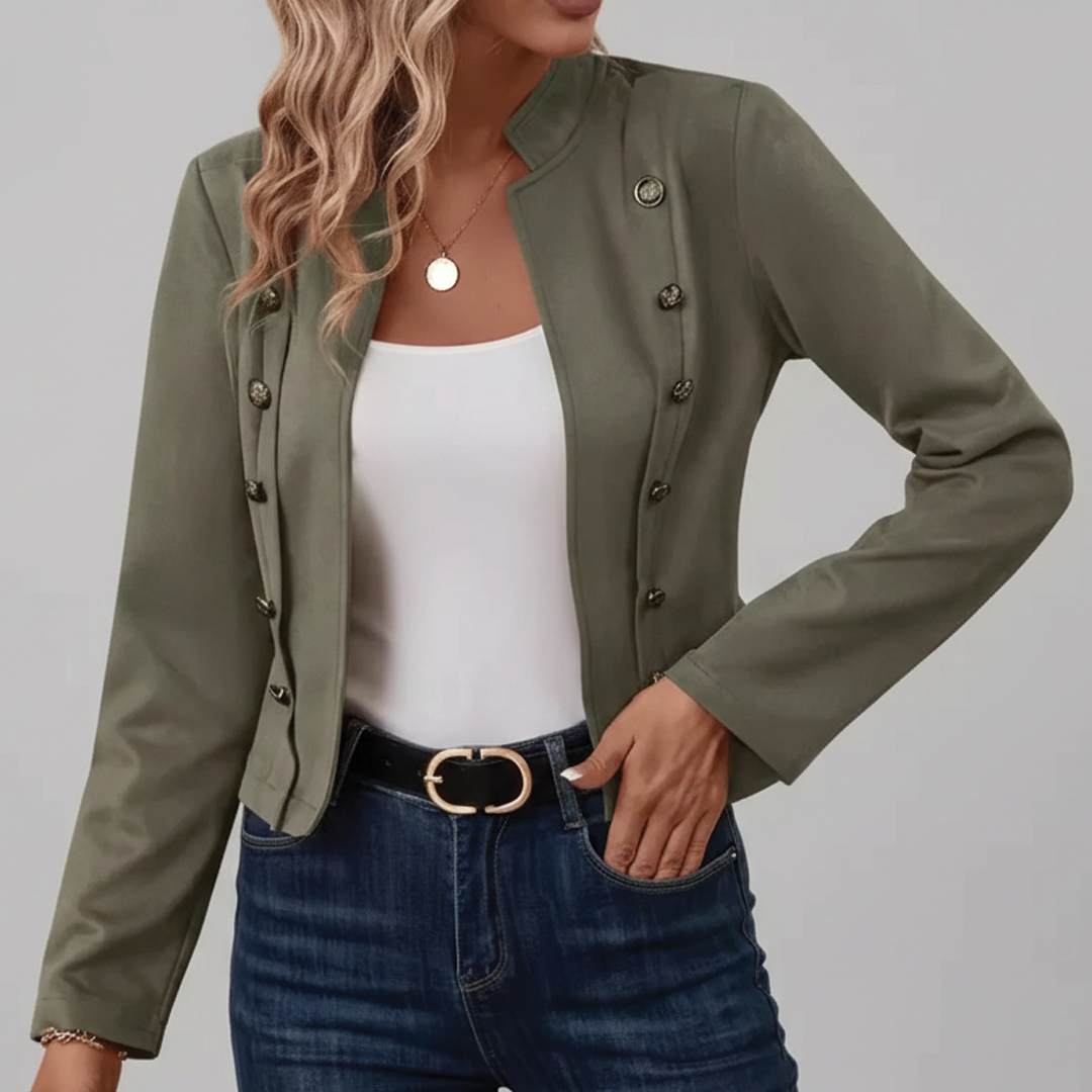 Allison - Velvet Double-Breasted Jacket