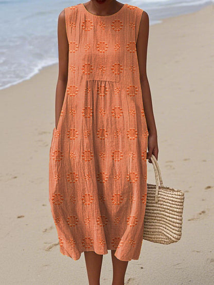 Olivia – Printed Midi Dress