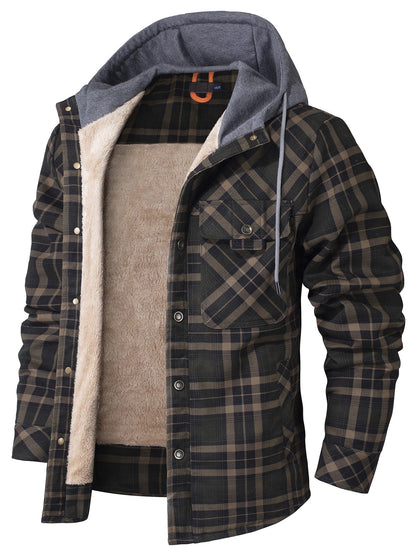 Nolan - Plaid Hoodie Jacket