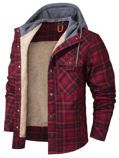 Nolan - Plaid Hoodie Jacket