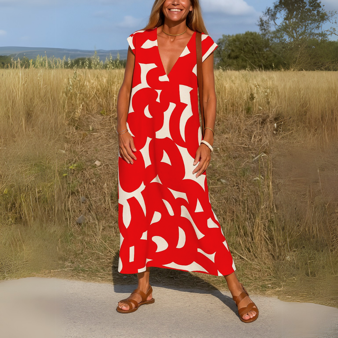 Riley - V-Neck Midi Dress