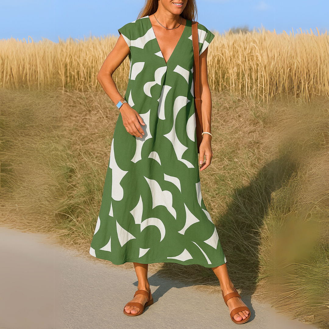 Riley - V-Neck Midi Dress
