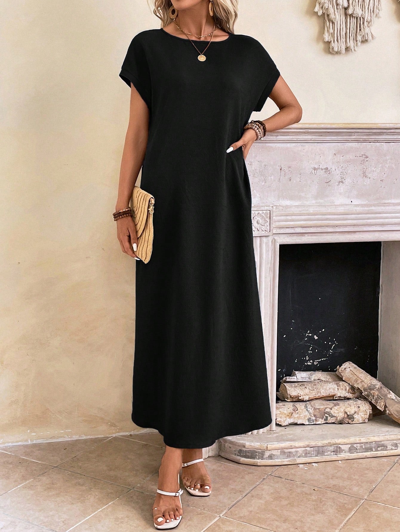 Stella - Casual Batwing Tunic Dress