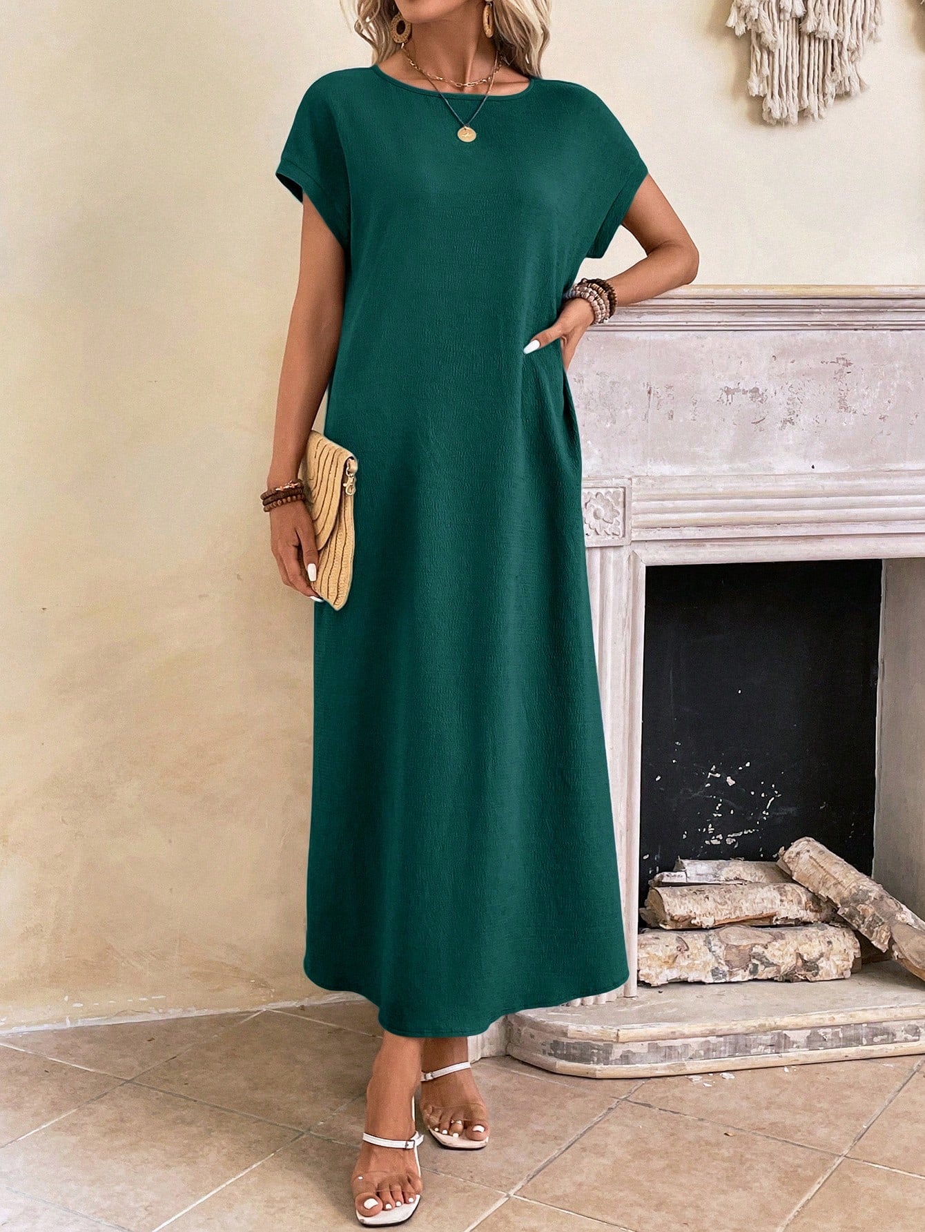 Stella - Casual Batwing Tunic Dress