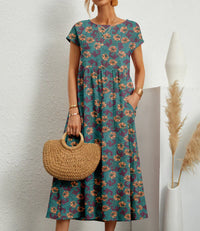 Teal Garden Bloom
