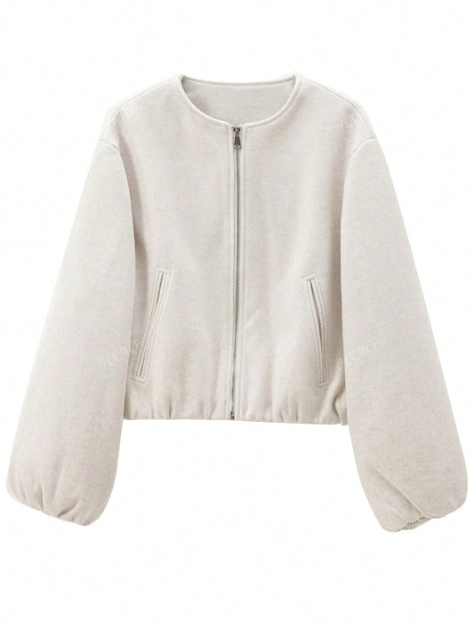 Elena - Casual Velvet Bomber Jacket