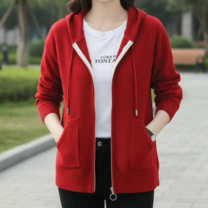 Aria -  Wool Zip-Up Hoodie