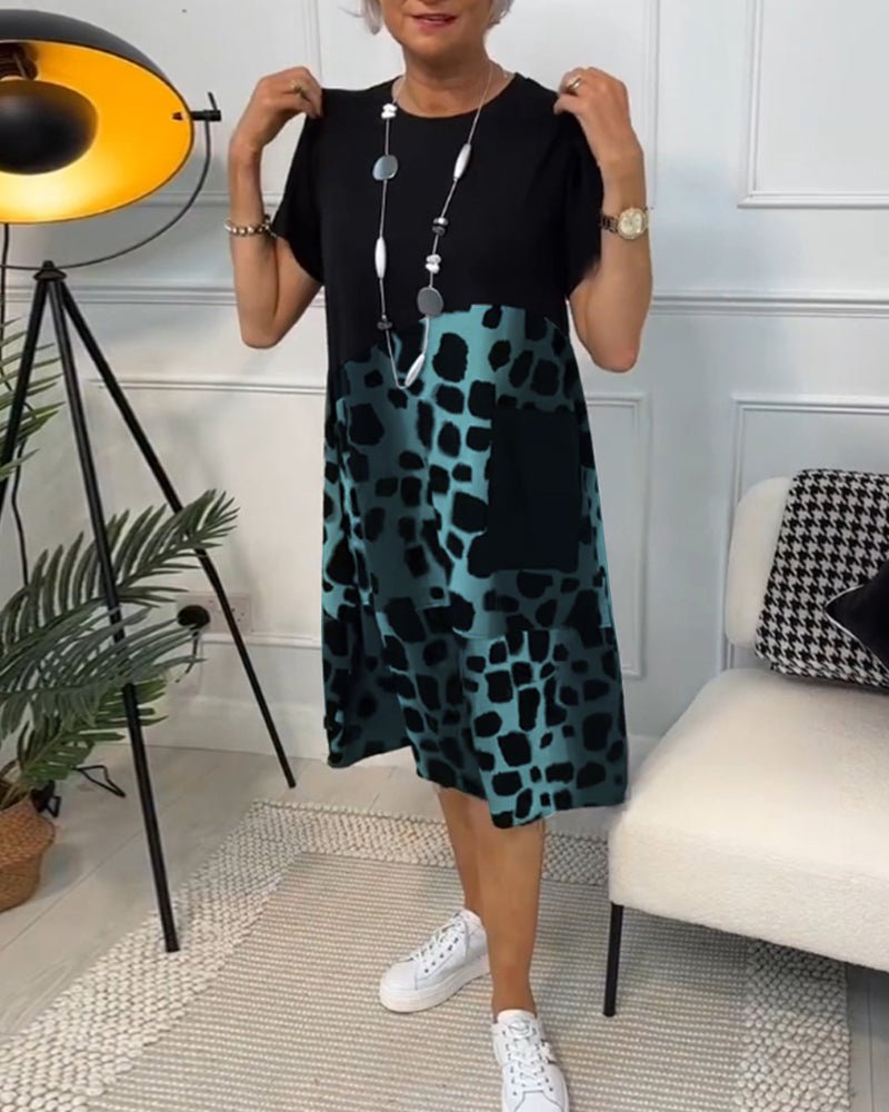 Ellie - Colorblock Midi Dress