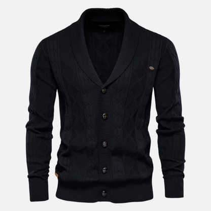 James - Argyle Knit Cardigan