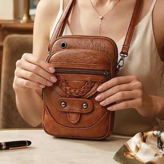 Beth - Vegan Leather Crossbody Phone Bag