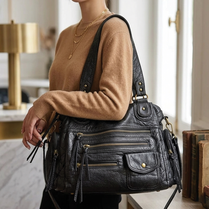 Brenda - Vegan Leather Shoulder Satchel Bag