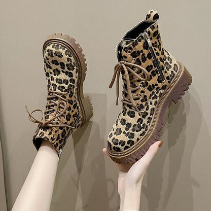 Mia - Leopard Print Boots