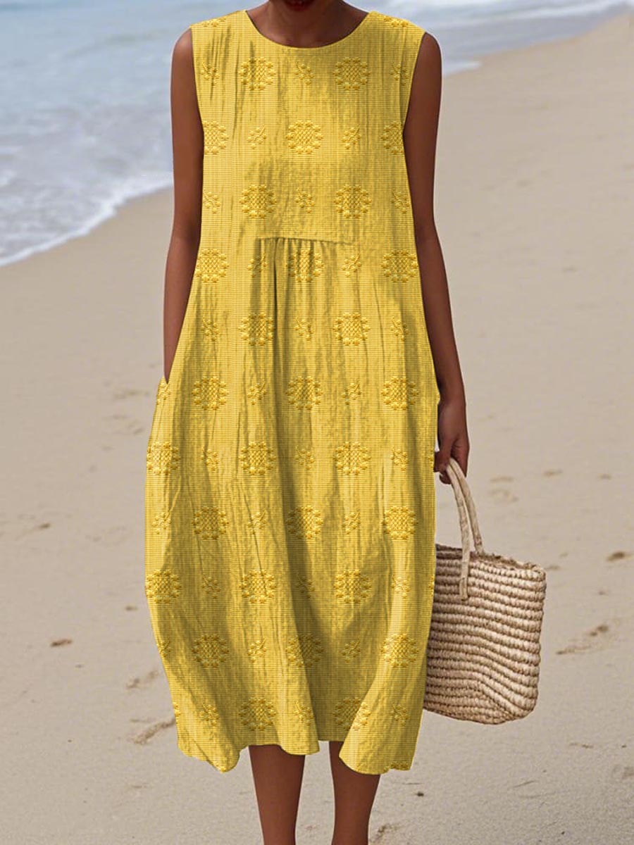 Olivia – Printed Midi Dress