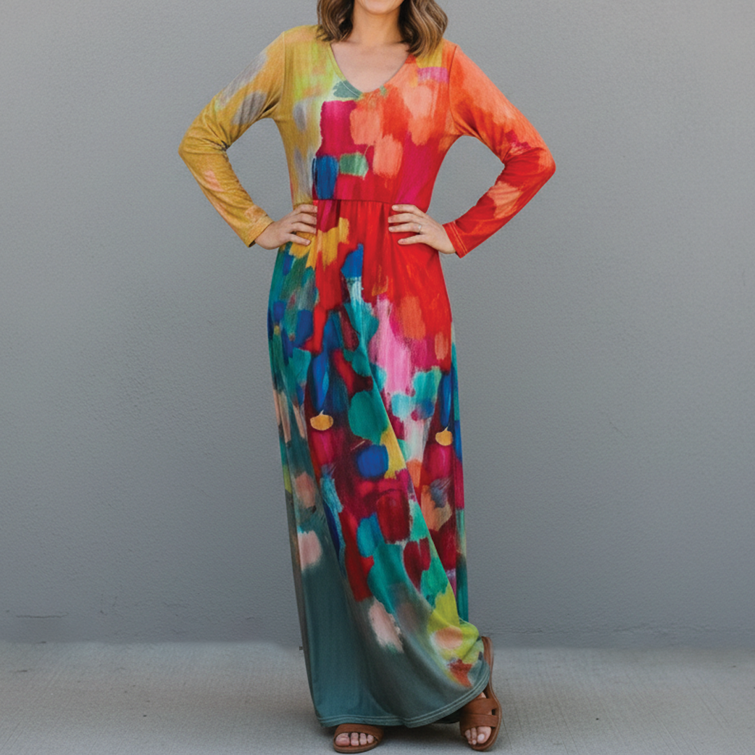 Brenda - V-Neck Midi Dress