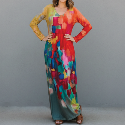 Brenda - V-Neck Midi Dress