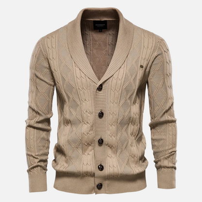 James - Argyle Knit Cardigan
