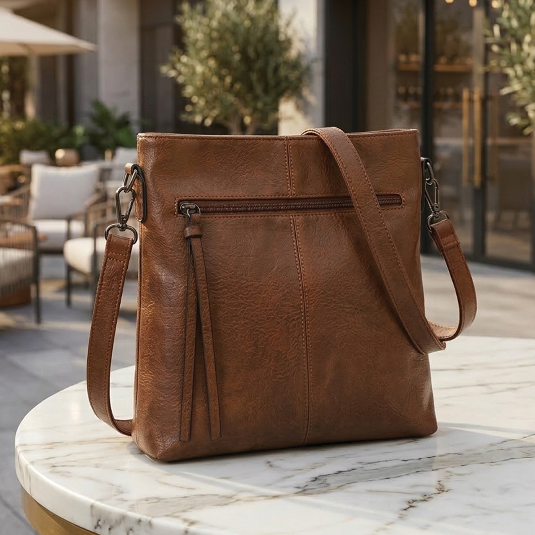 Anna - Vegan Leather Slim Crossbody Bag