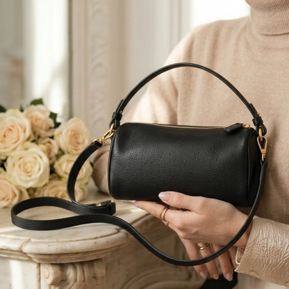 Angela - Shoulder Leather Baguette Bag