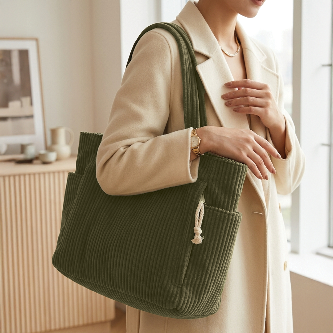 Aubrey - Corduroy Tote Bag