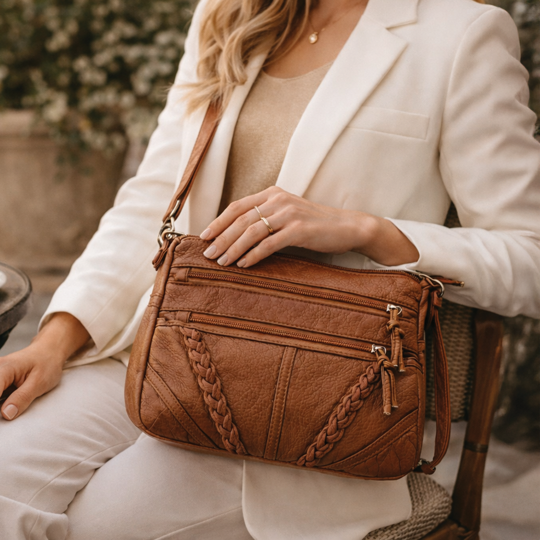 Catherine - Vegan Leather Crossbody Shoulder Bag