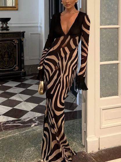 Norma - Long Sleeve Maxi Dress
