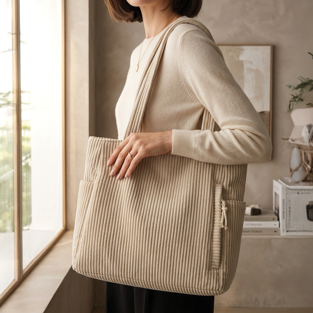 Aubrey - Corduroy Tote Bag