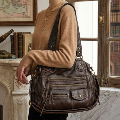 Brenda - Vegan Leather Shoulder Satchel Bag