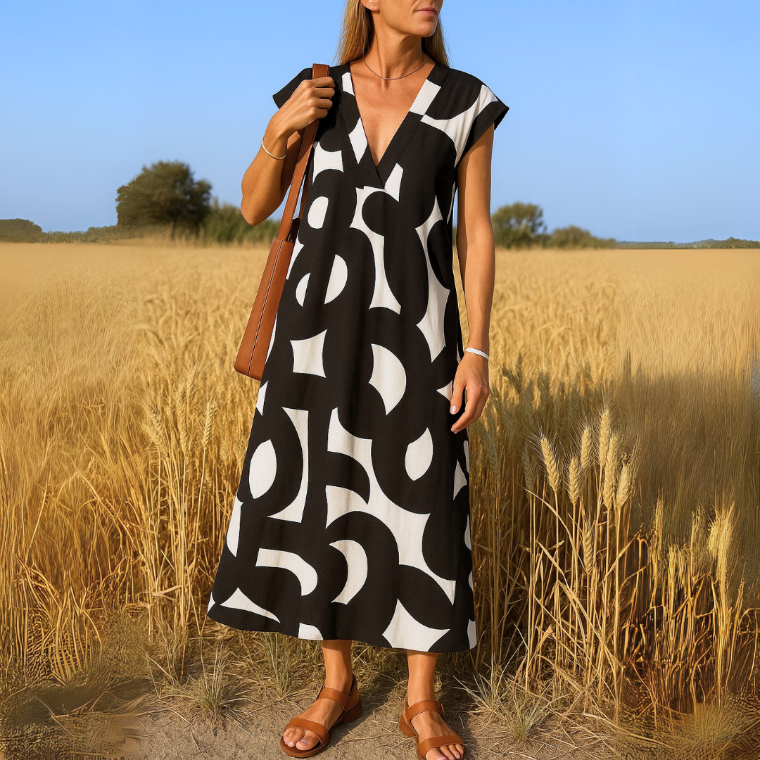 Riley - V-Neck Midi Dress