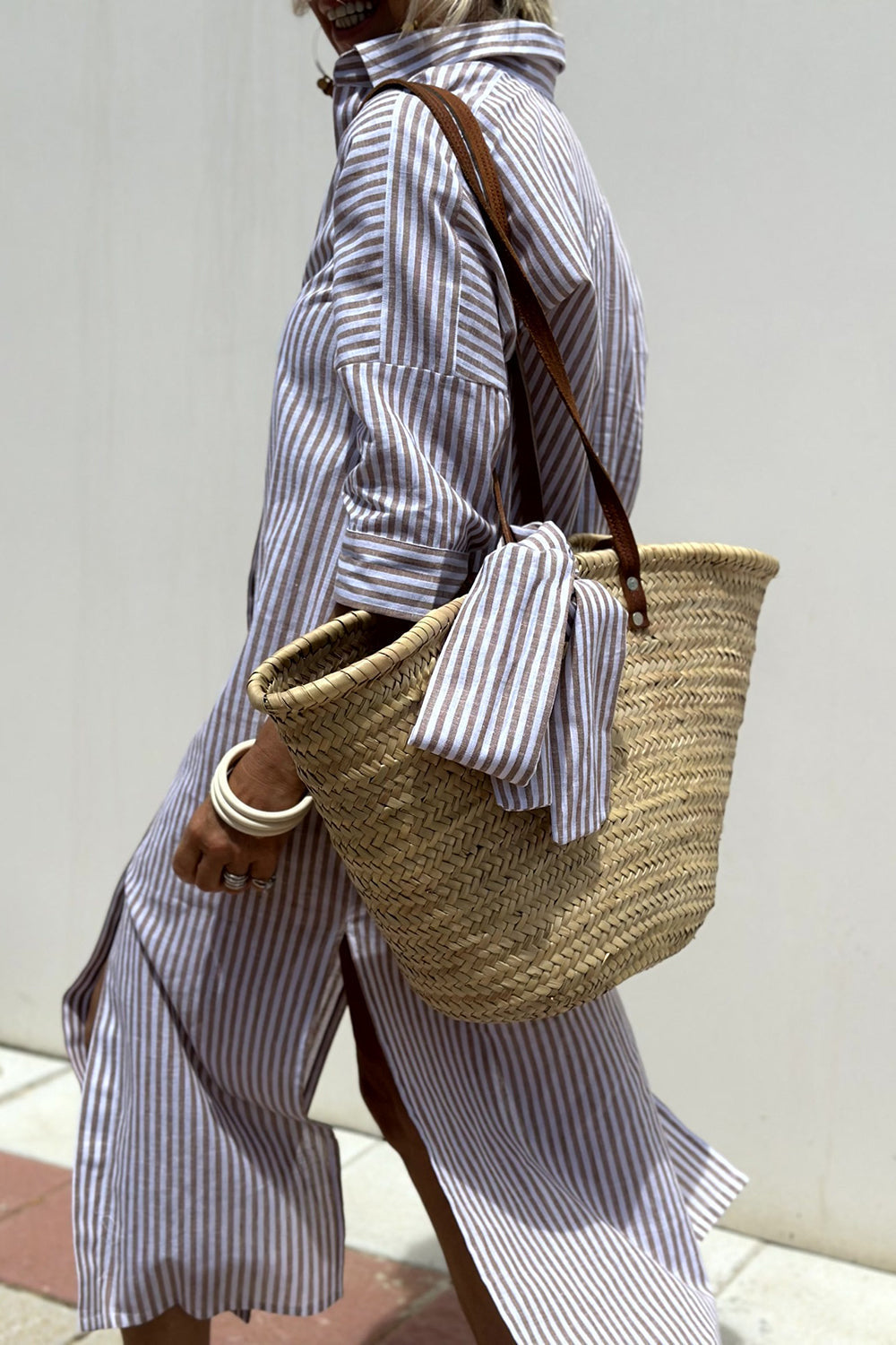 Faith - Striped Shirt Dress