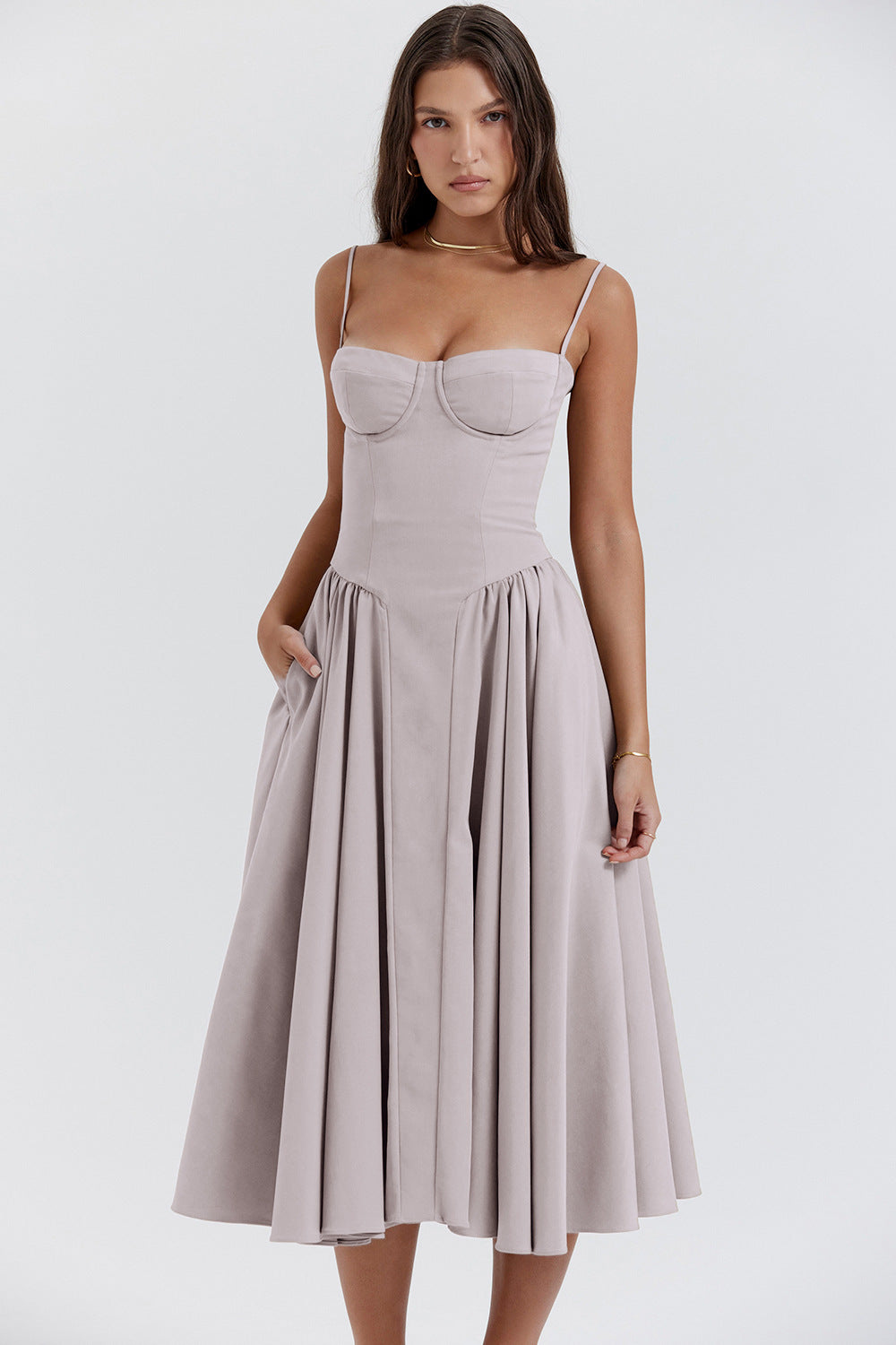 Natalie - Pleated Midi Dress