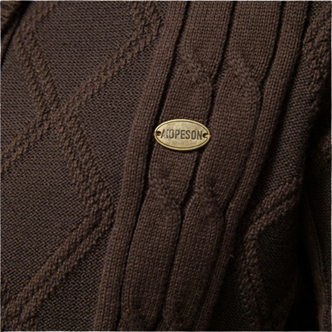 James - Argyle Knit Cardigan