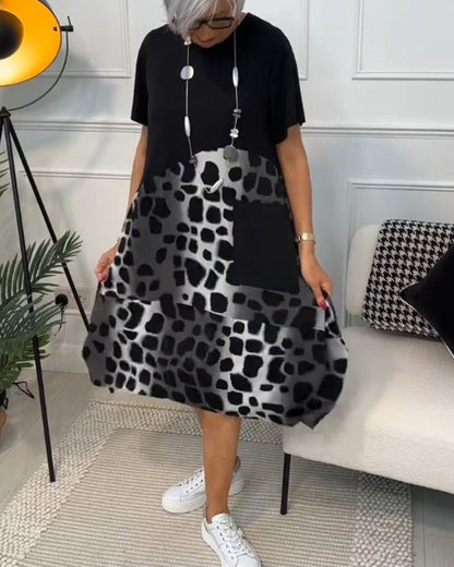 Ellie - Colorblock Midi Dress