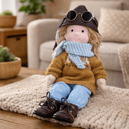 Olivia - Handmade Waldorf Cotton Doll