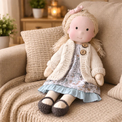 Olivia - Handmade Waldorf Cotton Doll