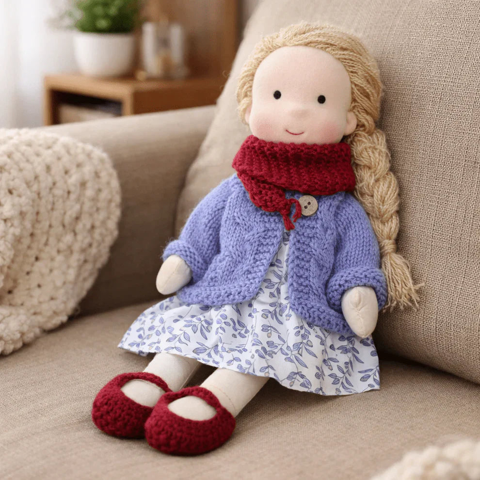 Olivia - Handmade Waldorf Cotton Doll