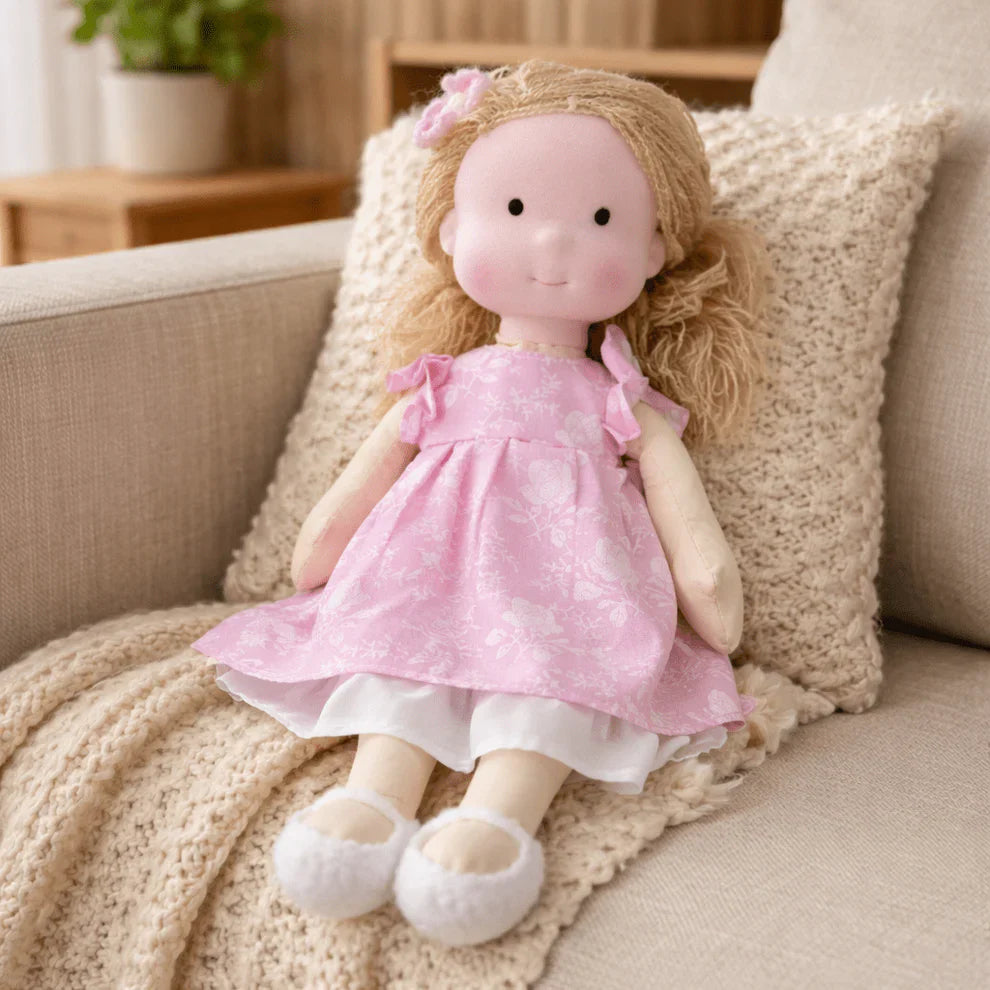 Olivia - Handmade Waldorf Cotton Doll