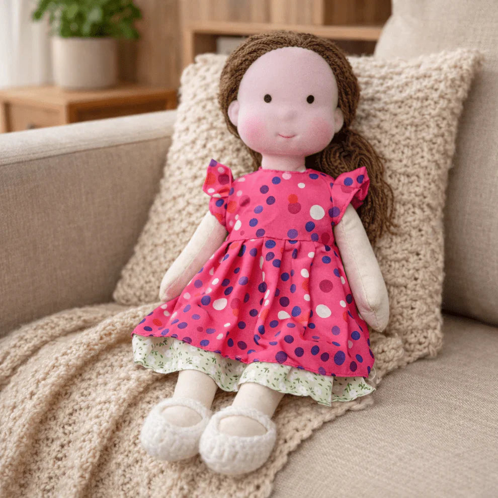 Olivia - Handmade Waldorf Cotton Doll