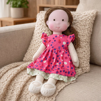 Olivia - Handmade Waldorf Cotton Doll