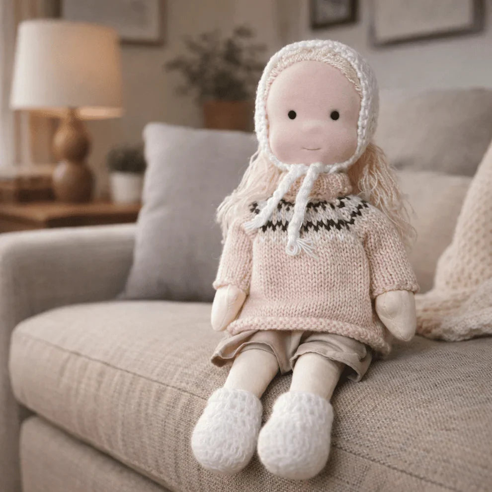 Olivia - Handmade Waldorf Cotton Doll