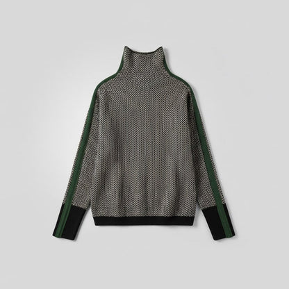 Emma - Geometric Mock Neck Sweater