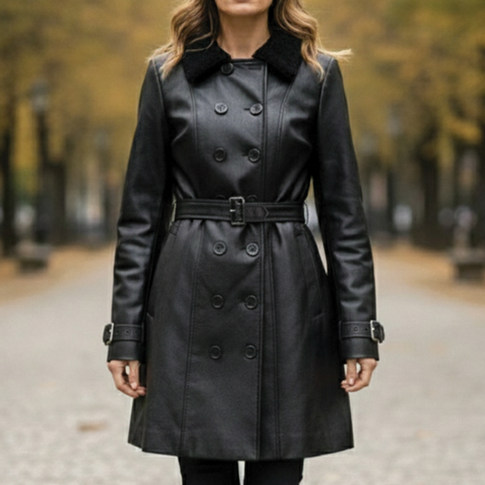 Victoria – Handmade Warm Leather Coat