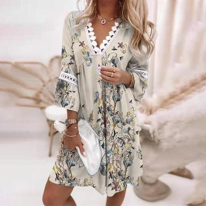 Leah - Lace Trim Summer Dress