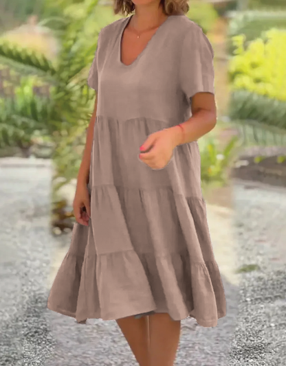 Julie - Tiered V-Neck Dress