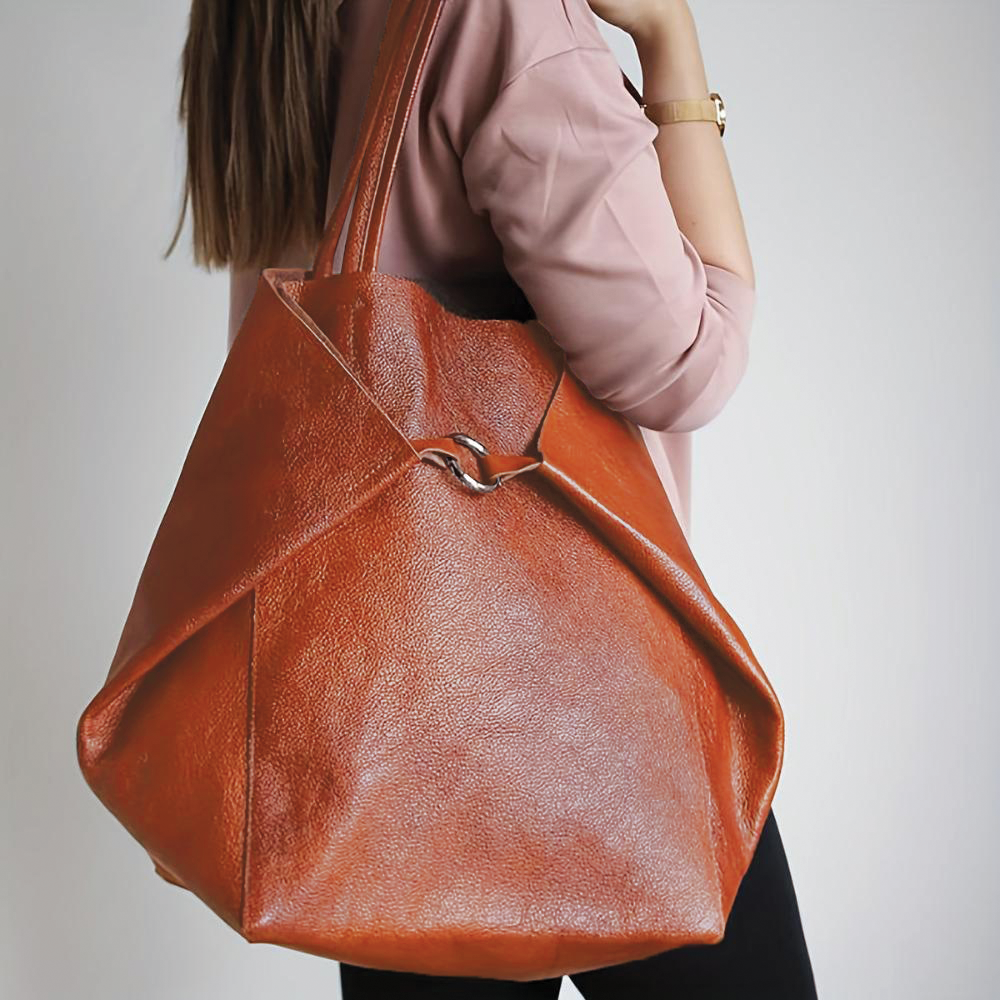 Heather - Vegan Leather Tote Bag