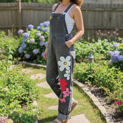 Tracy - Sleeveless Denim Overalls