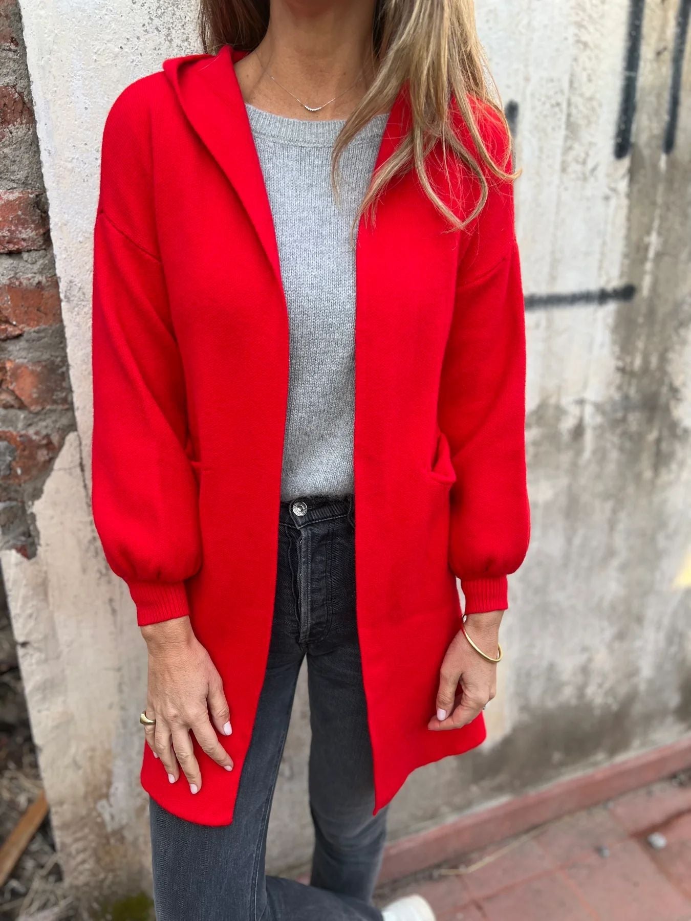 Sarah - Hooded Knit Cardigan