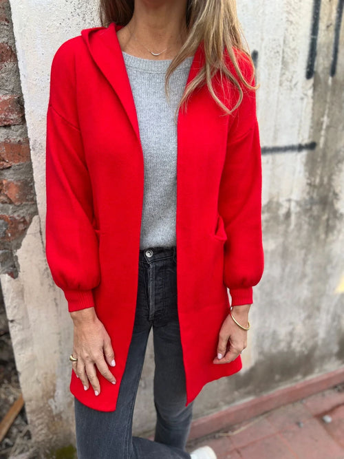 Sarah - Hooded Knit Cardigan